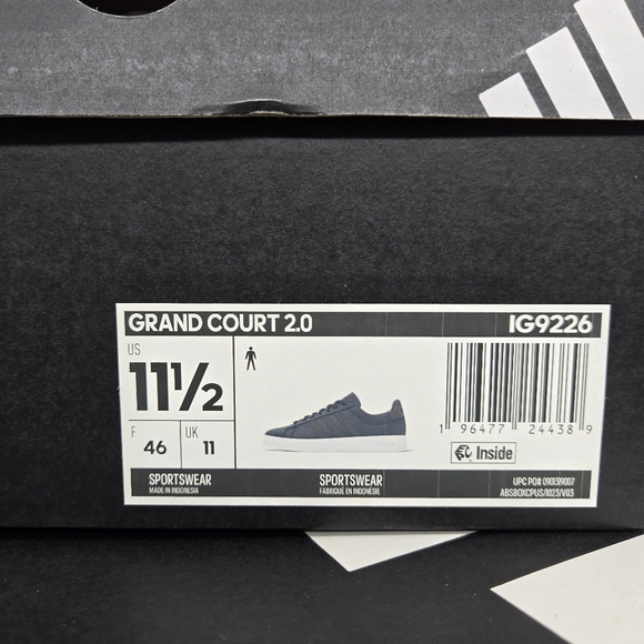 Adidas Men\'s Grand Court 2.0 IG9226 Shoes Size 11.5 New main image 3